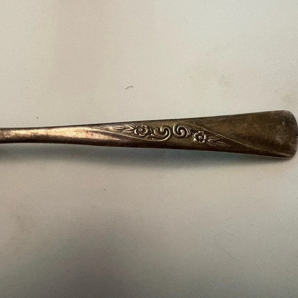 Vtg Revelation Silver Plate MCM Pierced Pie‎ Cake Desert Server Precious Flower